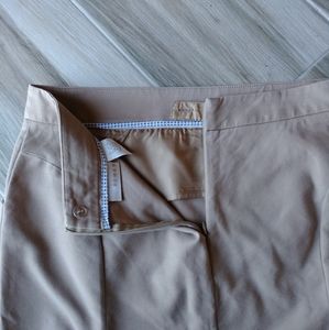 Khaki Kenar Size 10 Rear-Zip Stretchy Dress Skirt